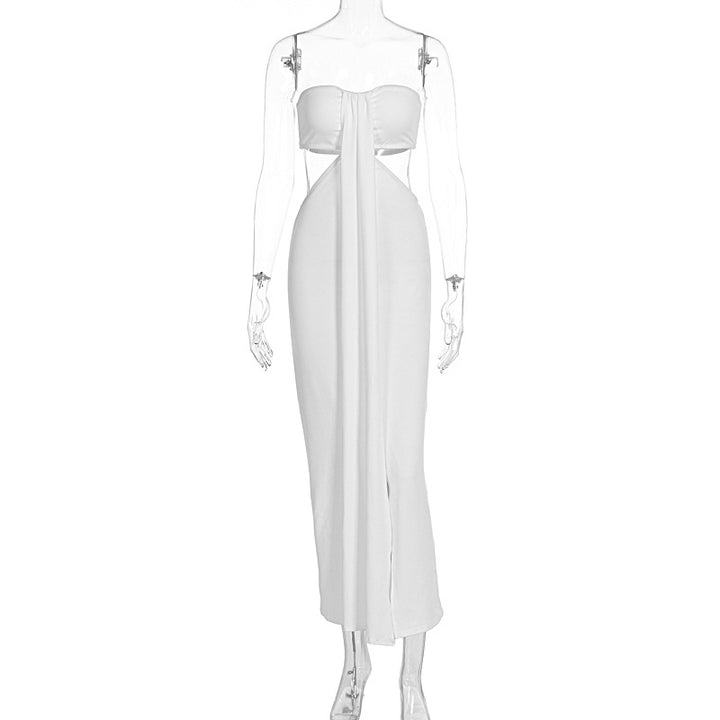 Damen Trendiges Maxikleid im Wickelstil Drune