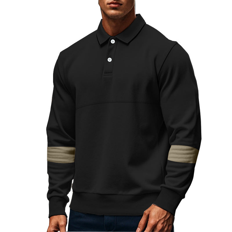 Herren Polo Sweatshirt mit modernem Design und kontrastierenden Ärmelakzenten Drune