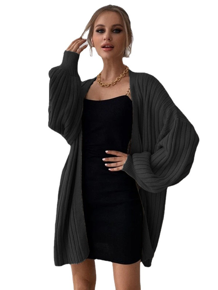 Damen Grobstrickjacke mit überschnittenen Ärmeln und modernem Design Drune
