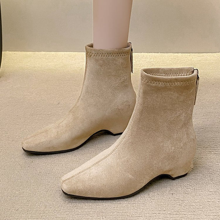 Damen Modische Ankle-Stiefel mit elegantem Sitting Drune