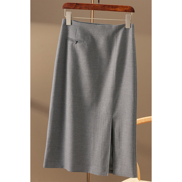 Damen Eleganter, hochausschnittiger Faltenrock Drune