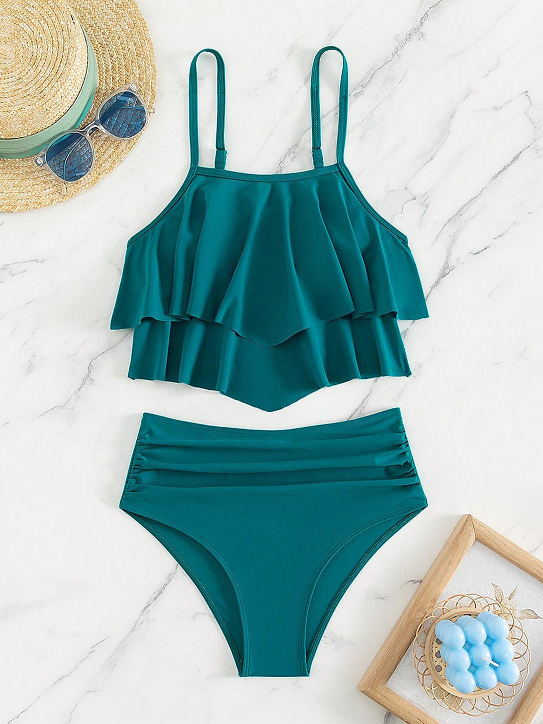 Damen Bikini-Set mit voluminösem Rüschendesign Drune