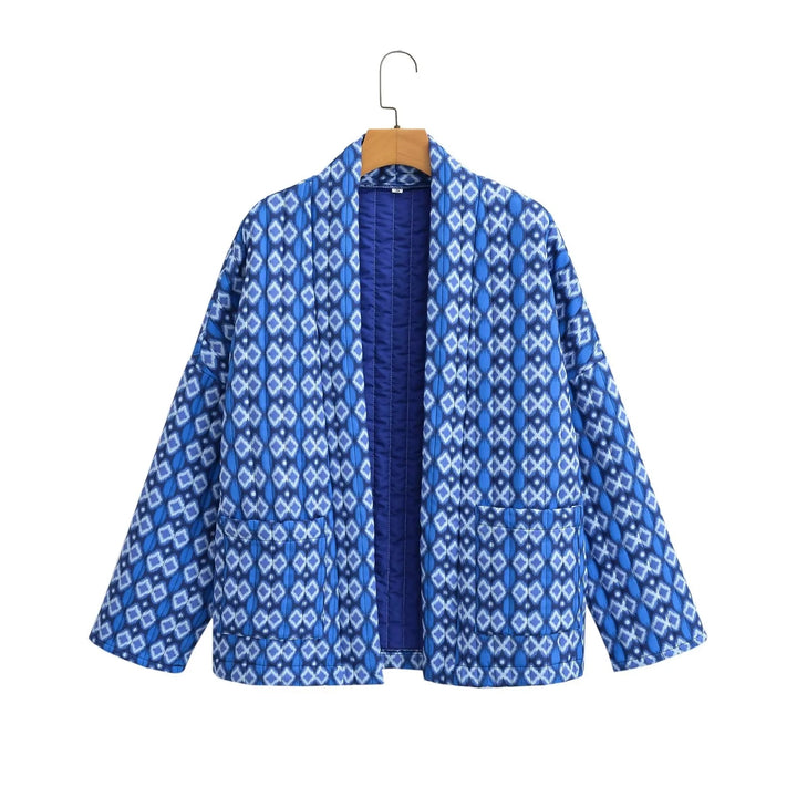 Damen Modische Steppjacke mit einzigartigem grafischem Muster Drune