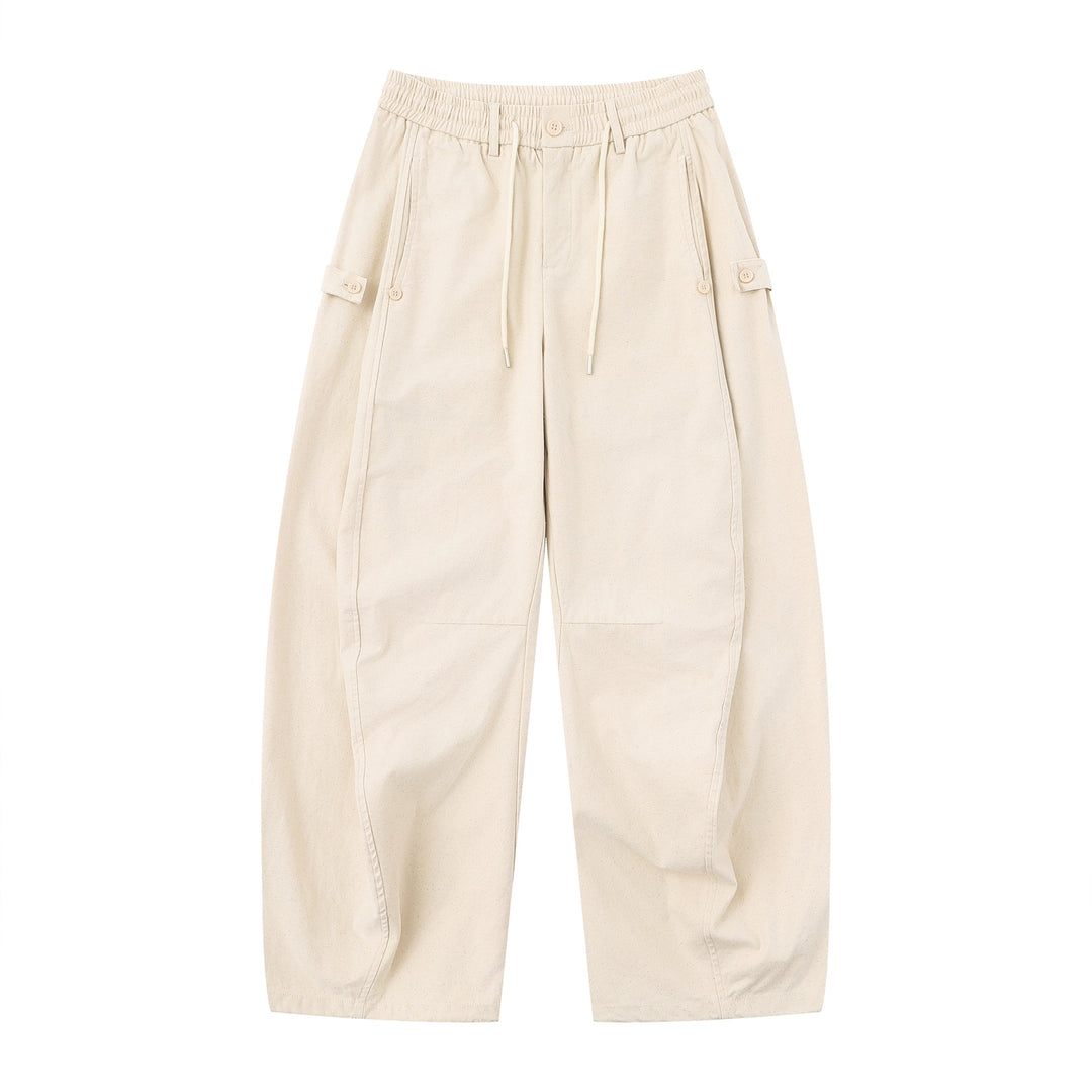 Damen Culotte-Cargohose im Utility-Stil mit elastischem Tunnelzugbund und aufgesetzten Klappentaschen Drune