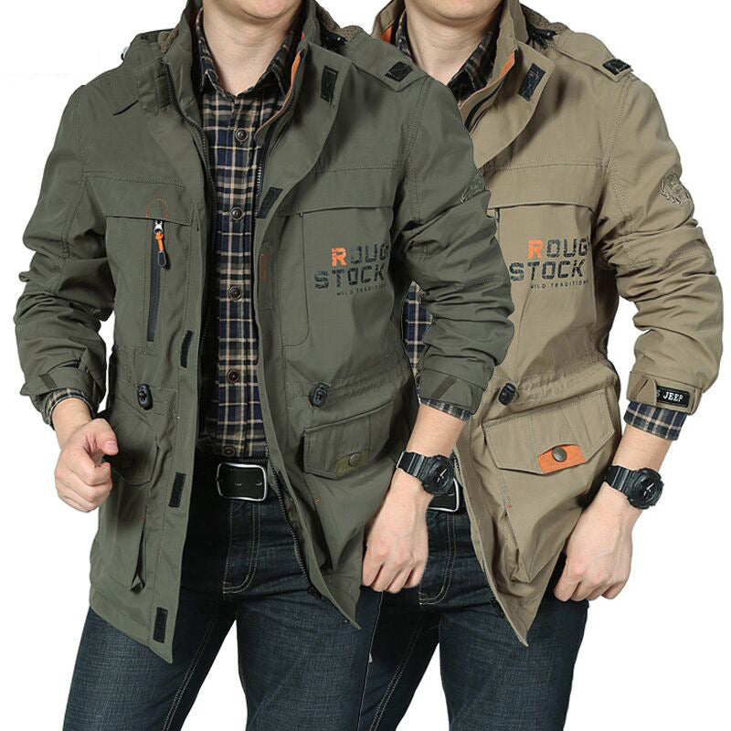 Herren Multifunktionale Übergangsjacke mit Kapuze Drune