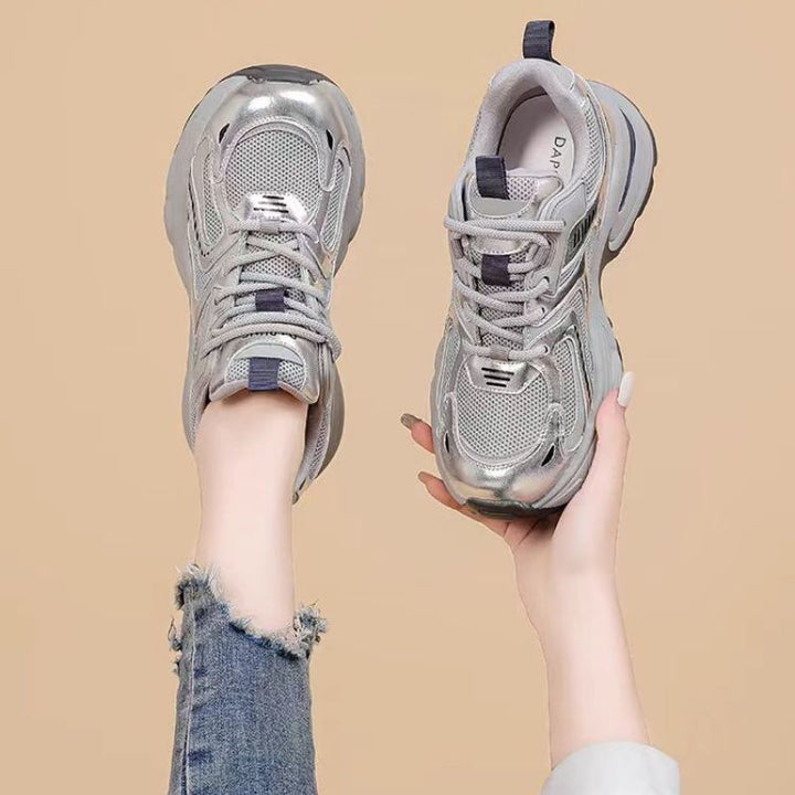 Damen Sportliche Sneakers mit reflektierenden Elementen und dämpfender Sohle Drune
