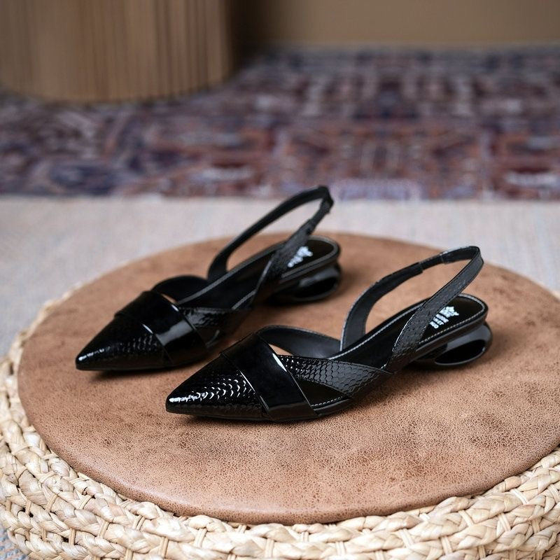 Damen Elegante Slingback-Absätze mit schicken metallischen Akzenten Drune