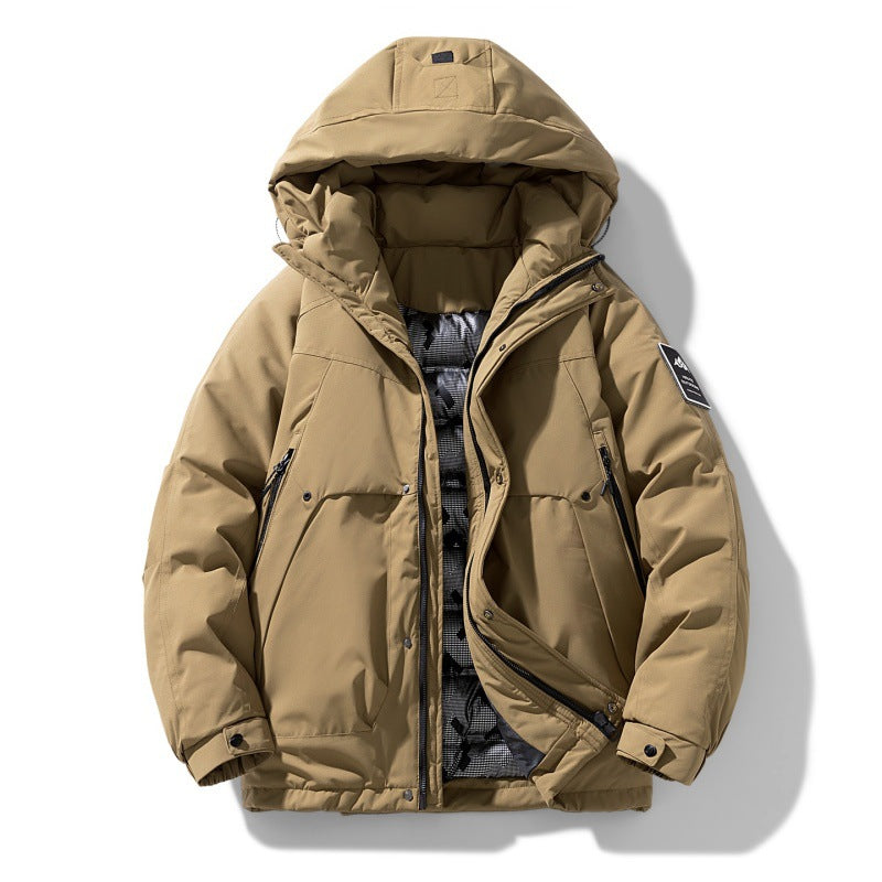 Unisex wasserabweisende gesteppte Winterjacke mit Kapuze und Thermoisolierung Drune