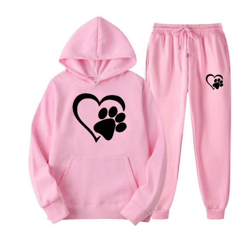 Damen Kuscheliger Hoodie und Jogginghose Set Drune