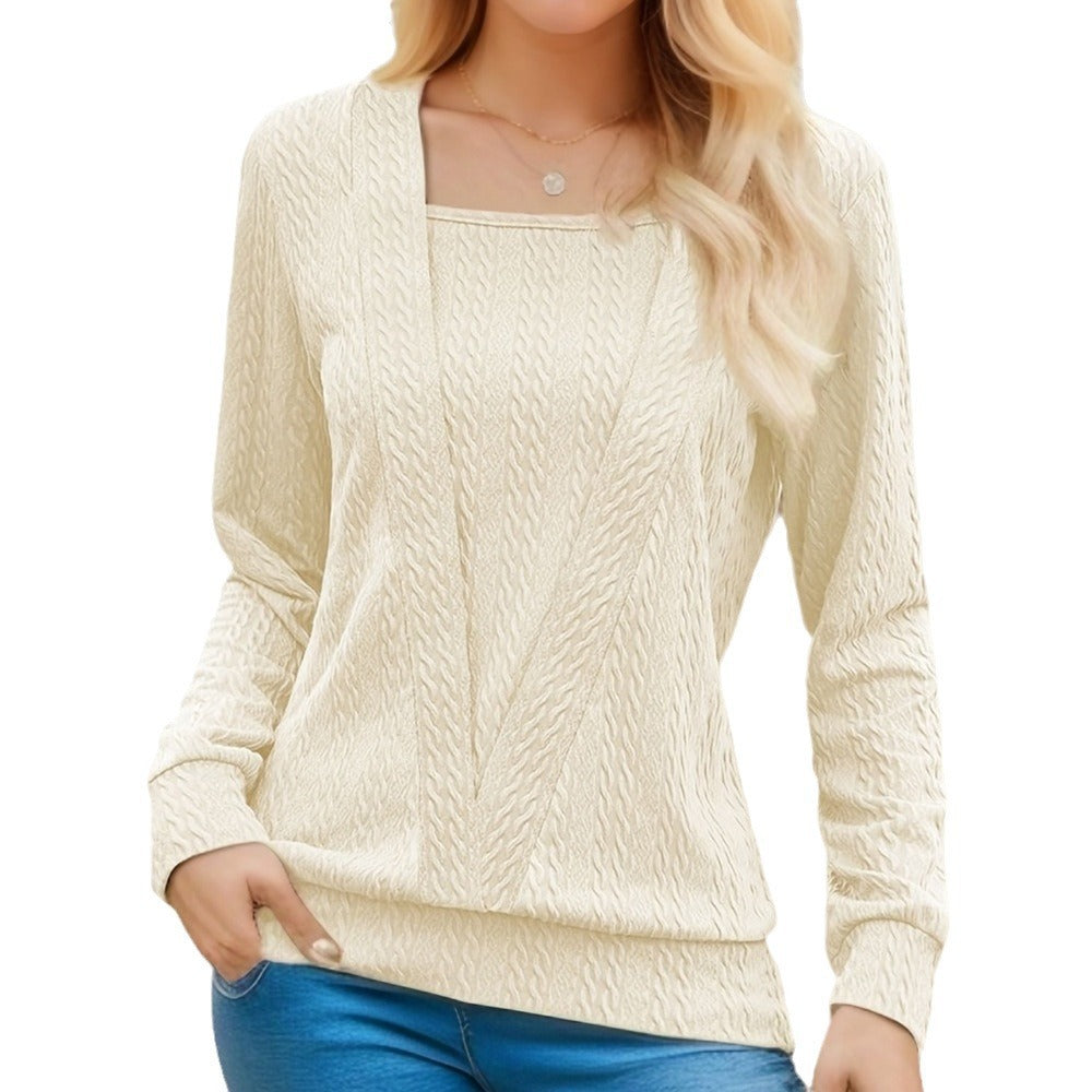 Damen Pullover mit Zopfmuster Drune