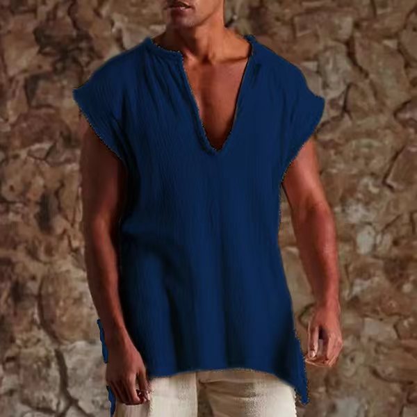 Herren lockeres Tunika-Shirt Drune