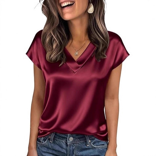Damen Satinbluse Drune