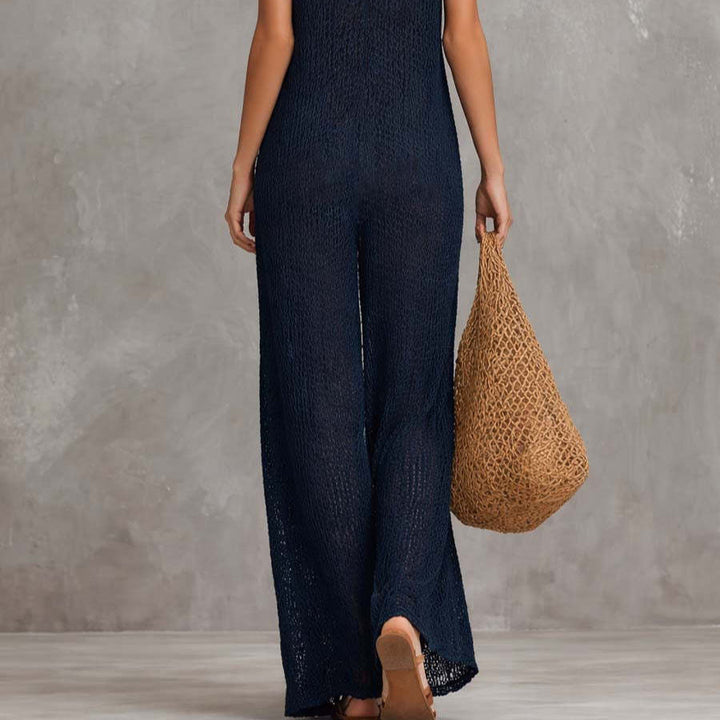 Damen Luftiges Sommerkleid mit seitlichen Taschen und tiefem Ausschnitt Drune