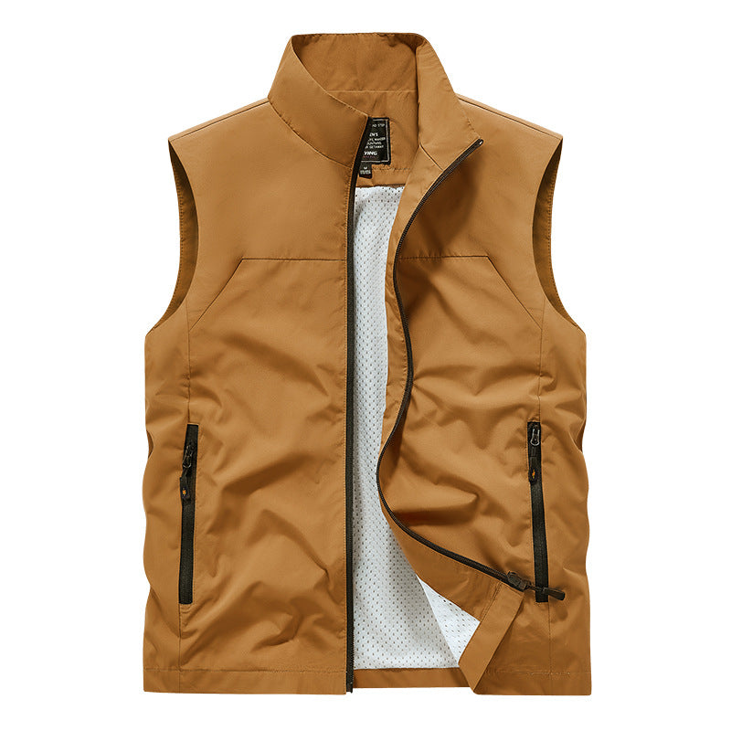 Herren Atmungsaktive Utility‑Weste mit Mesh‑Futter, wind- & wasserabweisender Außenlage & Reißverschlusstaschen Drune