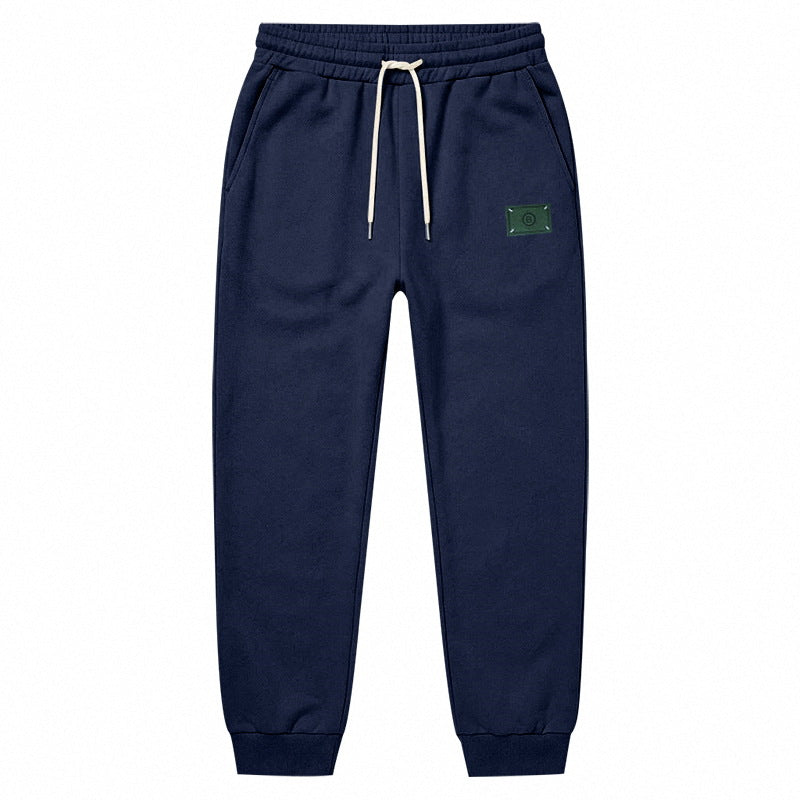 Herren Minimalistische Fleece-Jogginghose mit elastischem Tunnelzug und schmalen Bündchen Drune