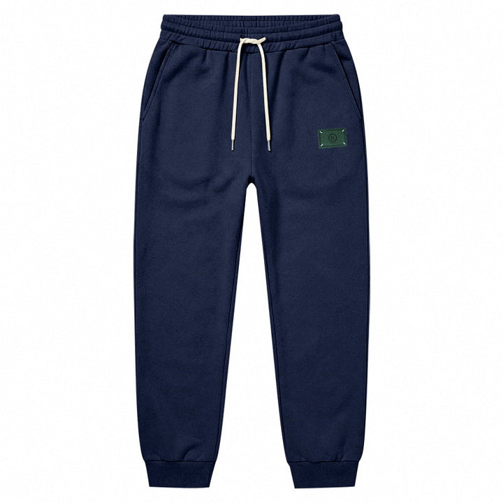 Herren Minimalistische Fleece-Jogginghose mit elastischem Tunnelzug und schmalen Bündchen Drune