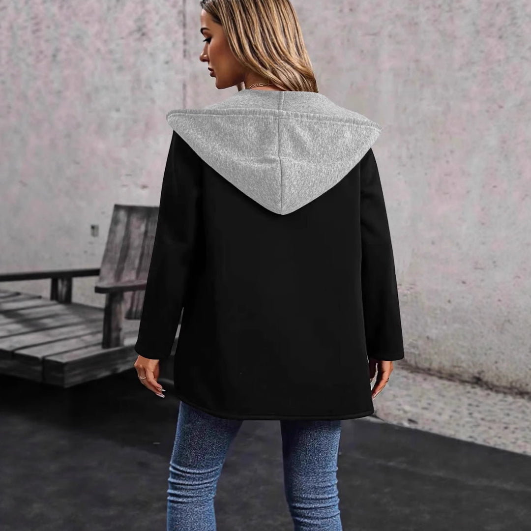 Damen Lässige Kapuzenjacke mit praktischen Taschen und modernem Schnitt Drune