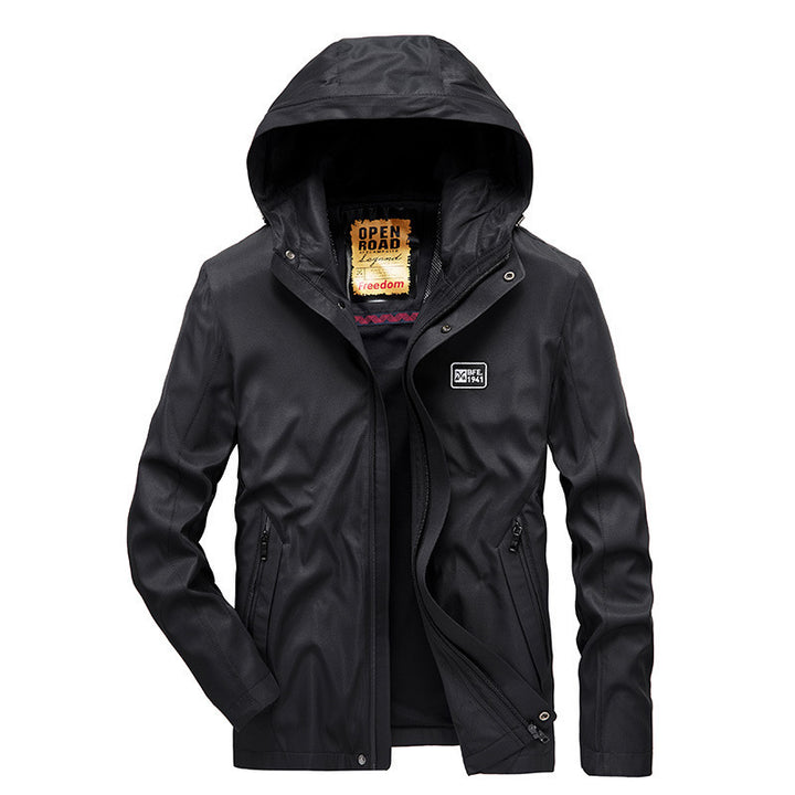 Herren Softshell-Adventurejacke mit Kapuze, atmungsaktiv und wind- sowie wasserabweisend Drune