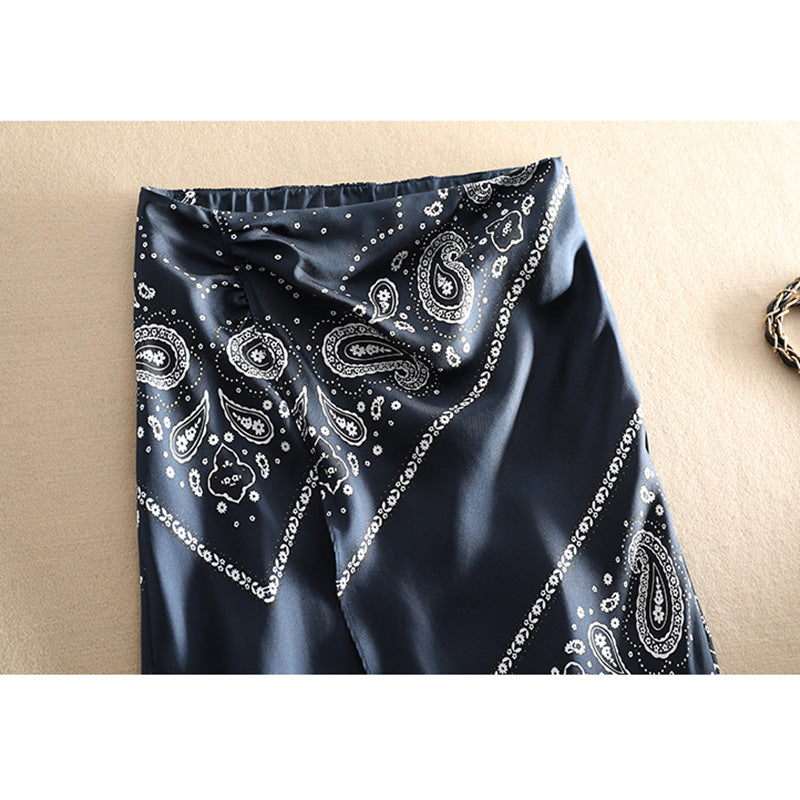 Damen Eleganter langer Rock mit Paisleymuster Drune