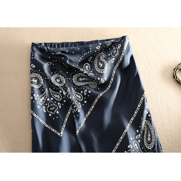 Damen Eleganter langer Rock mit Paisleymuster Drune