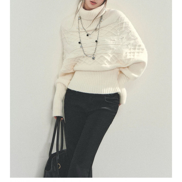 Damen Strickpullover mit Oversized-Schnitt und Rollkragen Drune