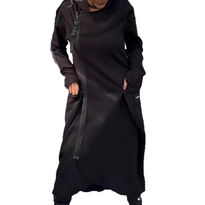 Damen Urbanes Kapuzenkleid mit praktischen Taschen Drune
