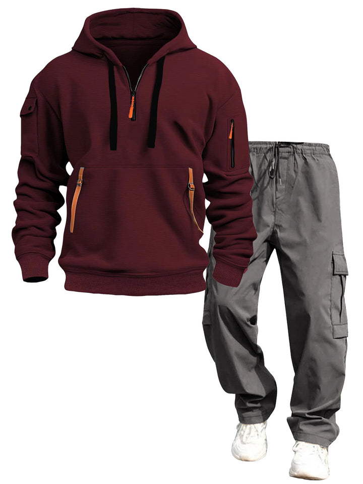 Herren lässiger Kapuzenpullover und Jogginghose Drune