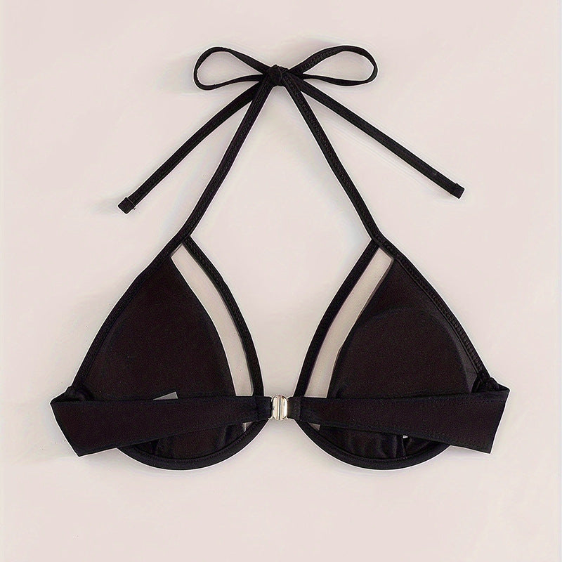 Damen Triangel-Bikini mit transparentem Detail Drune