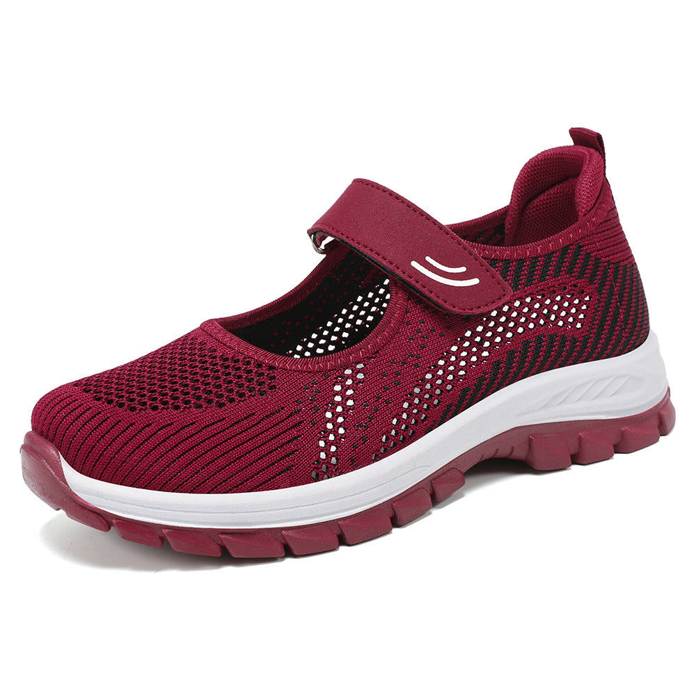 Damen Sportliche Slip-On Sneakers mit verstellbarem Riemen Drune