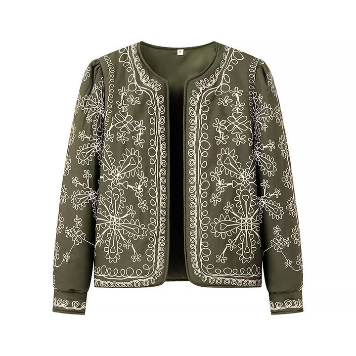 Damen modische Blumenjacke mit elegantem Schnit Drune