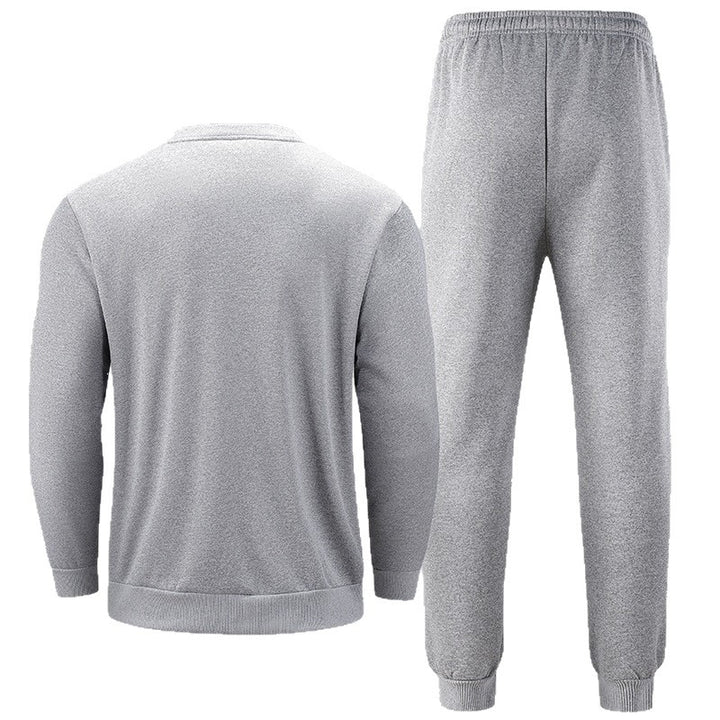 Herren Thermo‑Fleece Lounge‑Set mit Rundhals-Pullover & tapered Jogginghose Drune