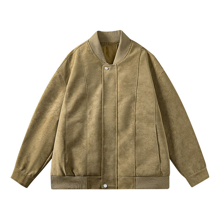 Herren Lässige Velourslederjacke Drune