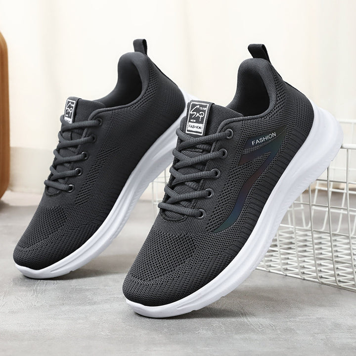 Unisex nan leichte Strickfreizeitsneaker mit gepolsterter Fersenstütze und rutschfester Profilsohle Drune