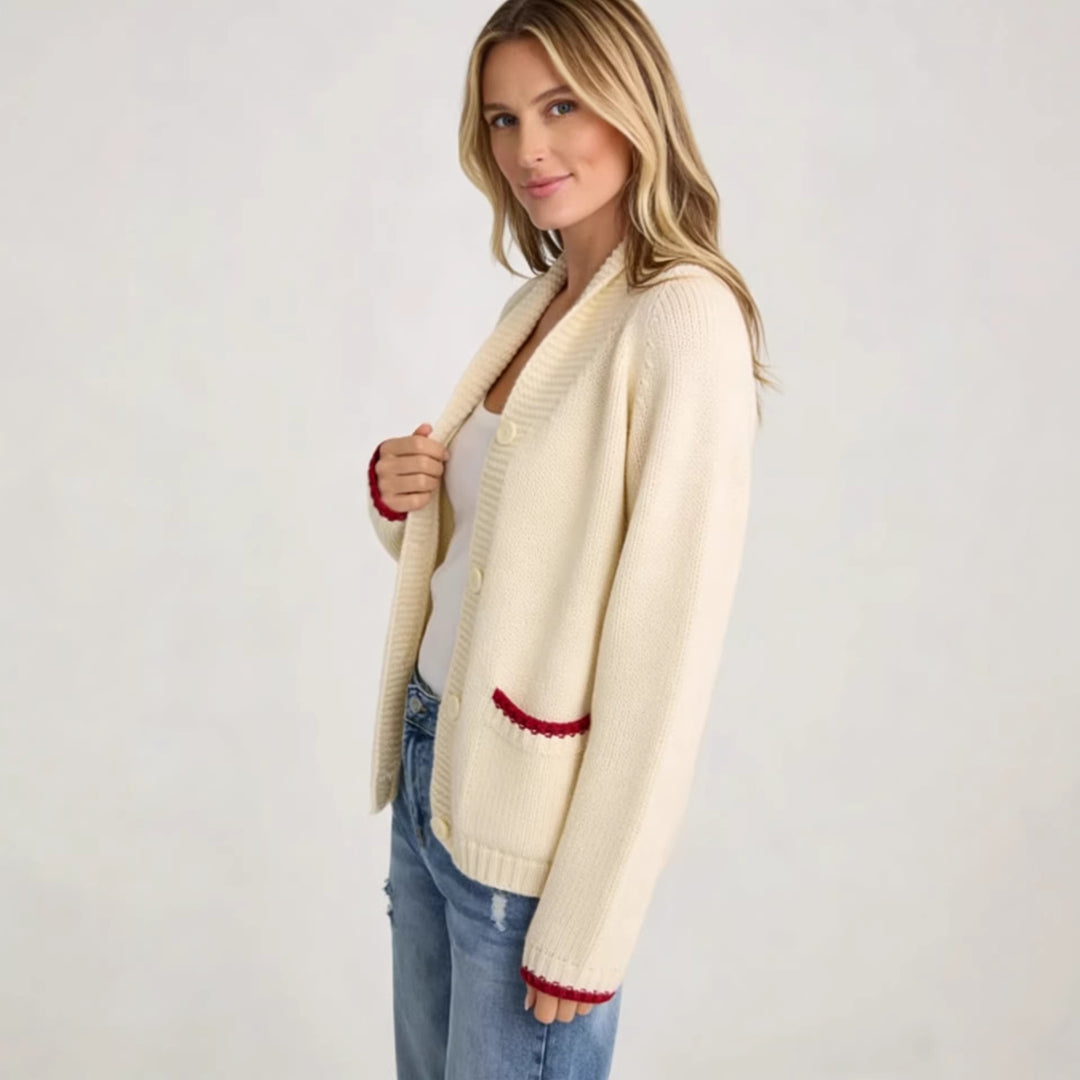Damen Strickjacke mit kreativem Krabbenmuster Drune