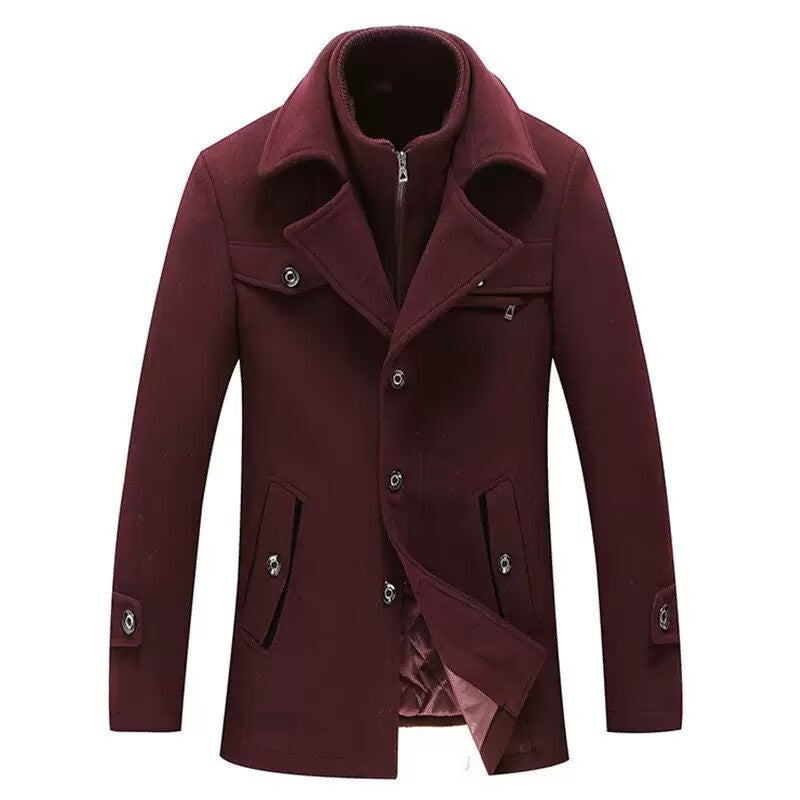 Herren Kurzmantel mit gesteppter Innenjacke und Stehkragen Drune
