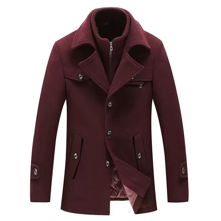Herren Kurzmantel mit gesteppter Innenjacke und Stehkragen Drune