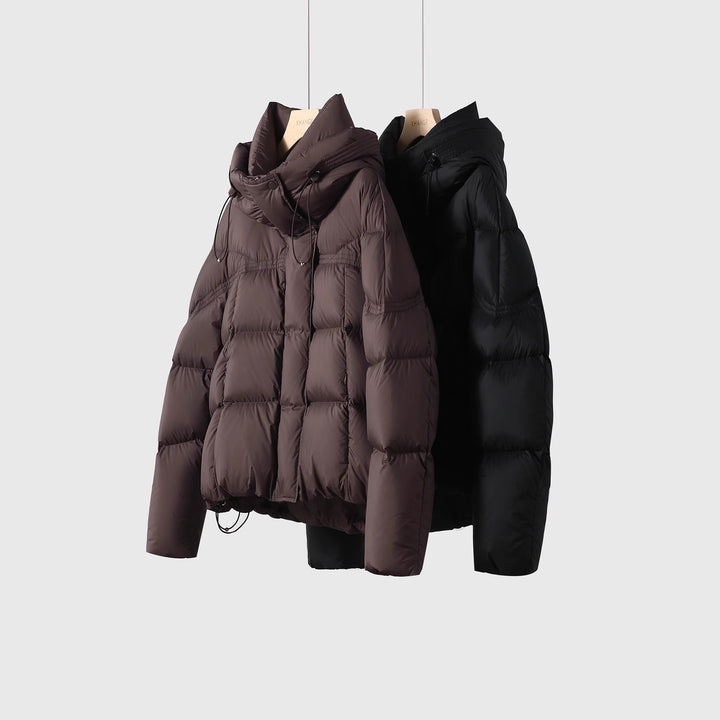 Damen modische Steppjacke mit hohem Kragen Drune