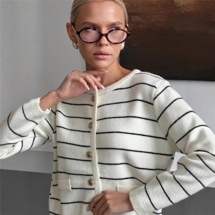 Damen Stylischer Strickblazer Drune