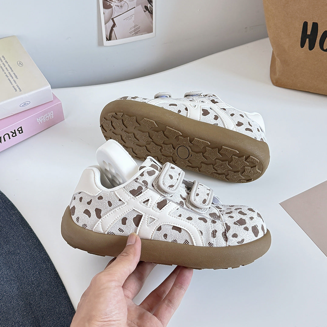 Damen Modische Sneaker mit Klettverschluss und tierischem Design Drune