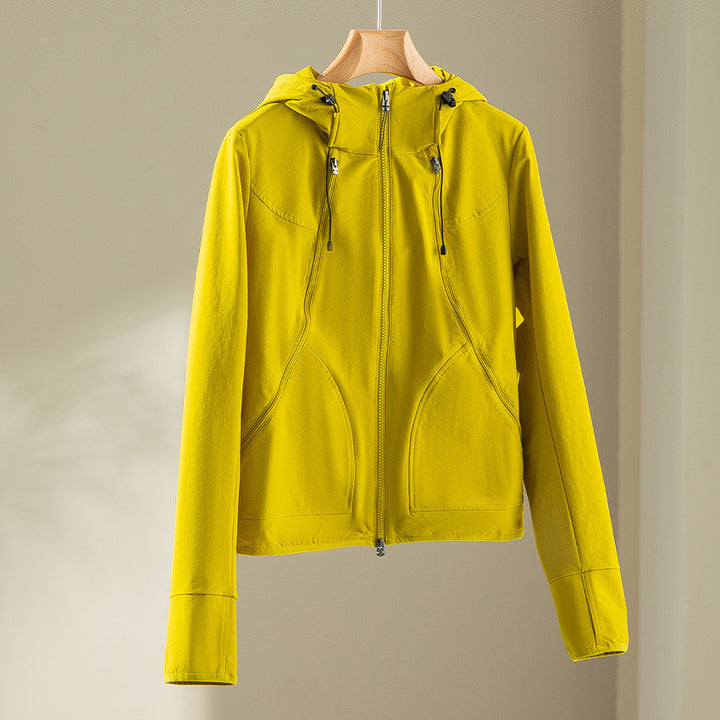 Damen Kapuzen-Softshelljacke mit Zwei-Wege-Reißverschluss und ergonomischer Schnitt Drune