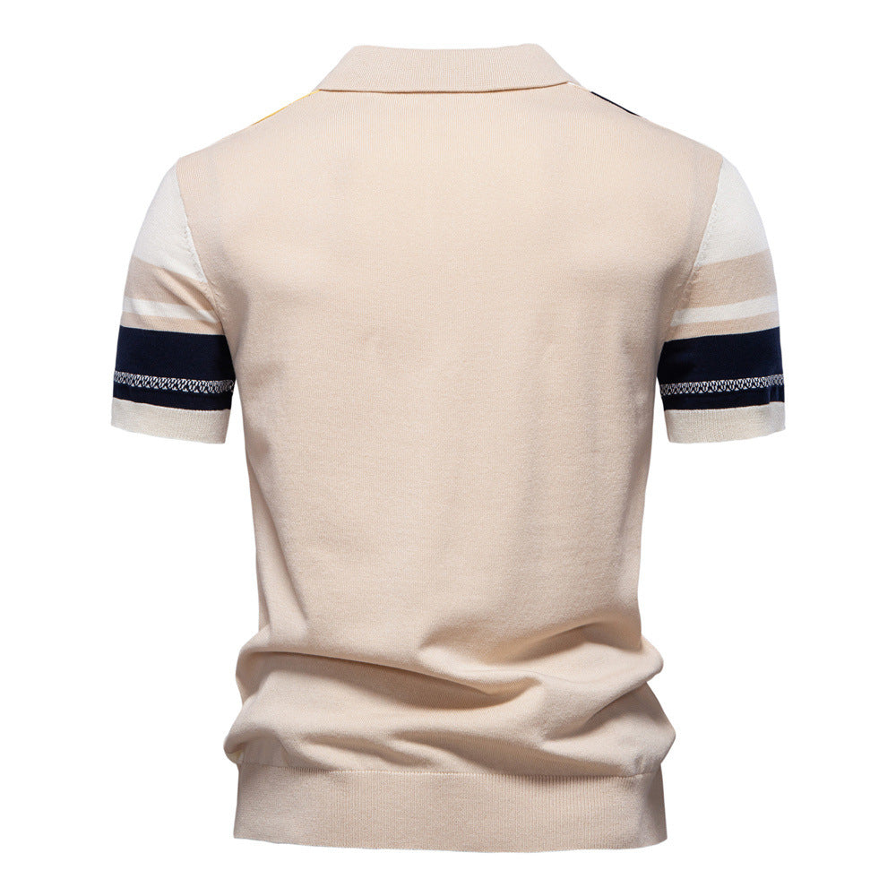 Herren stylisches Poloshirt mit modernen Farbstreifen Drune