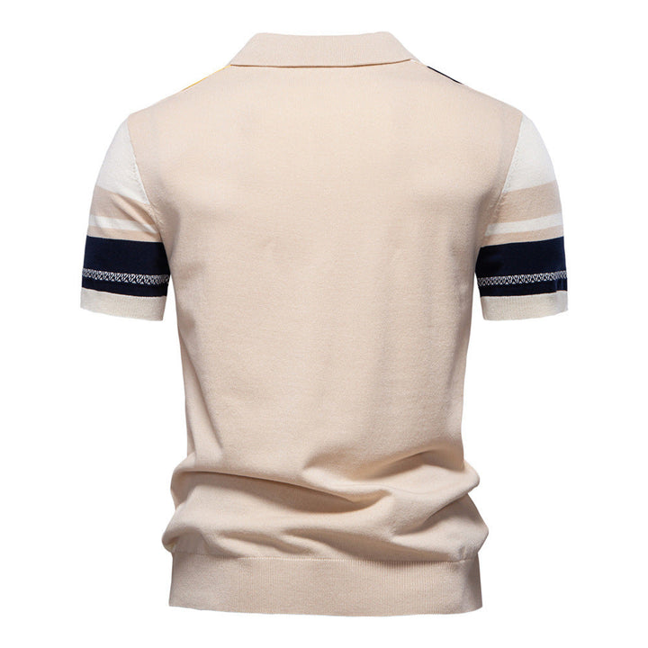 Herren stylisches Poloshirt mit modernen Farbstreifen Drune