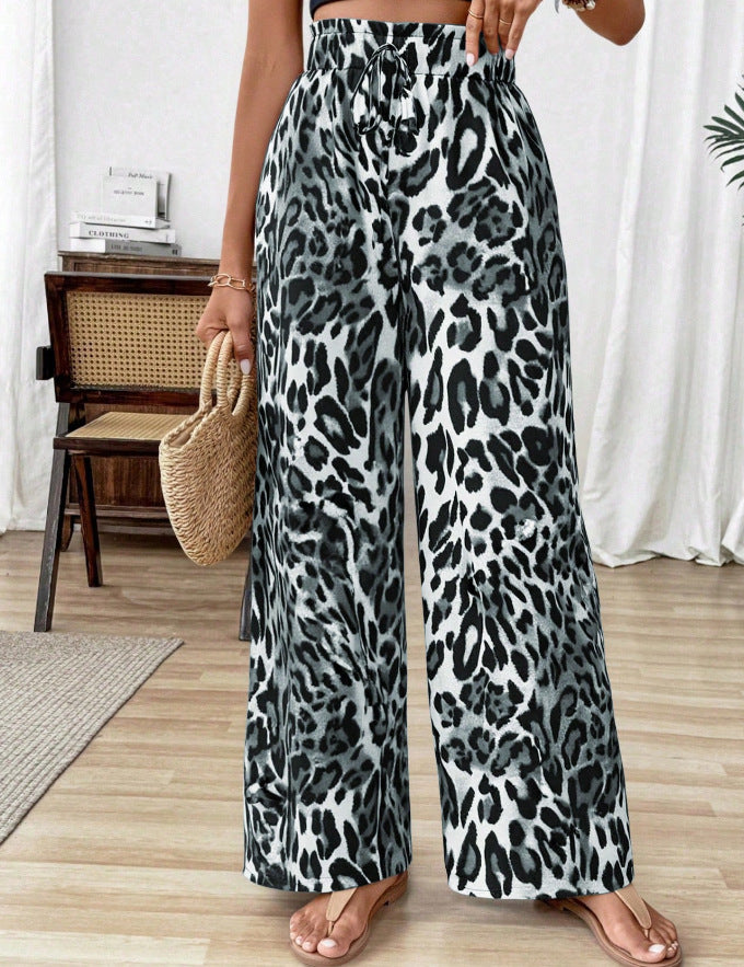 Damen weite Palazzohose im tierischen Druck Drune