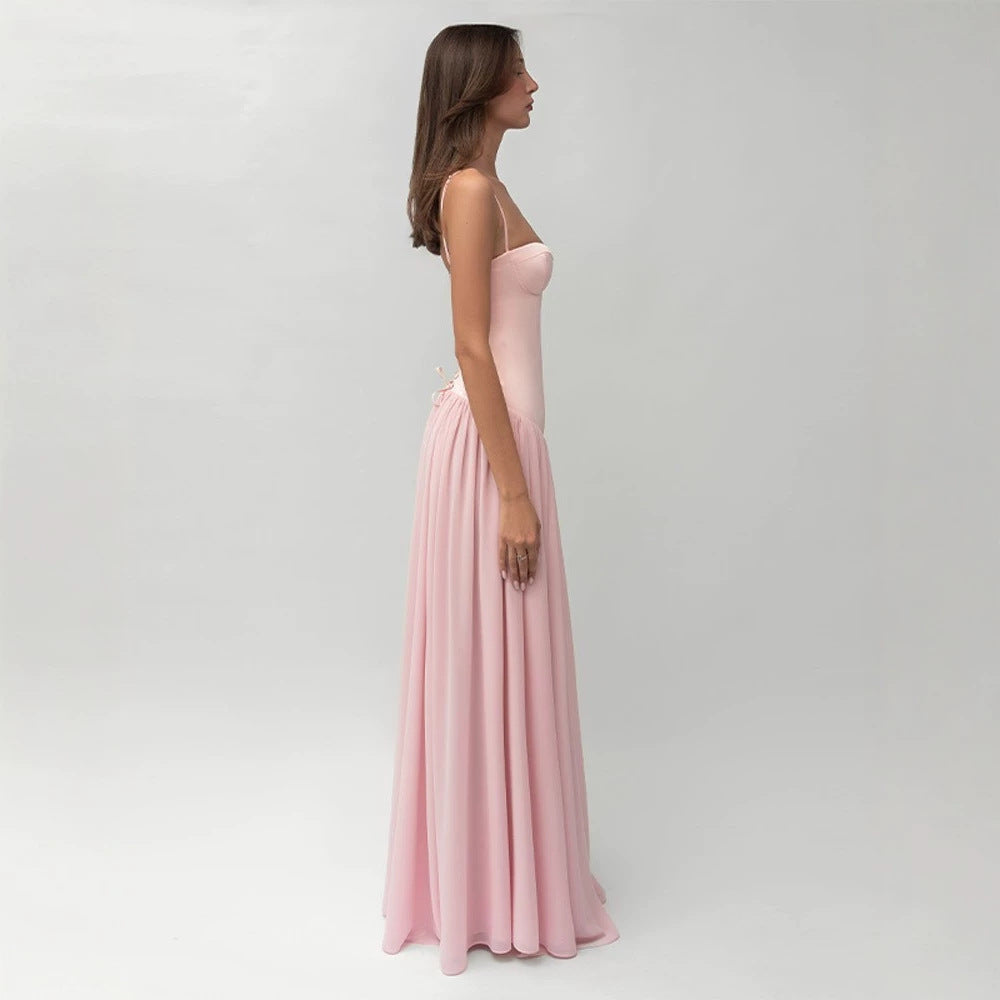 Damen nan modellierendes Bustier-Abendkleid mit vorgeformter Miederkonstruktion und weitfallendem Chiffon-Tellerrock Drune