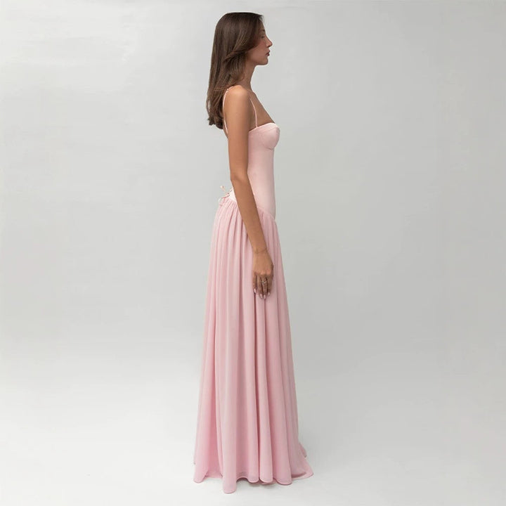 Damen nan modellierendes Bustier-Abendkleid mit vorgeformter Miederkonstruktion und weitfallendem Chiffon-Tellerrock Drune