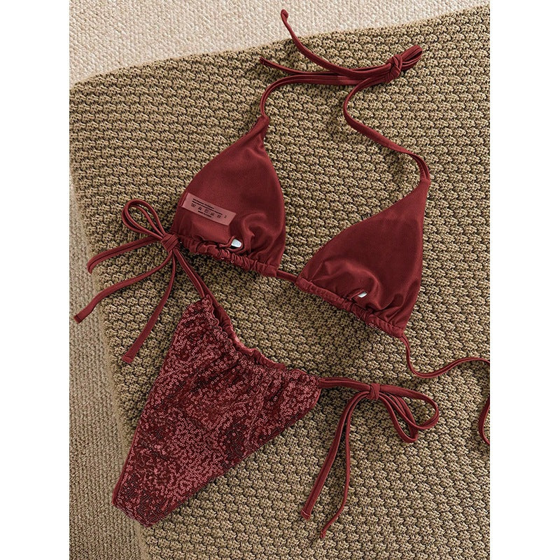 Damen Funktions-Bikini-Set mit elastischen Bindebändern Drune