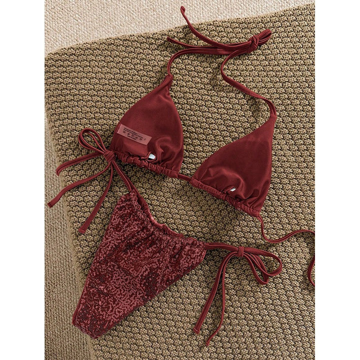 Damen Funktions-Bikini-Set mit elastischen Bindebändern Drune