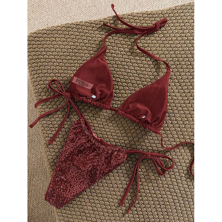Damen Funktions-Bikini-Set mit elastischen Bindebändern Drune