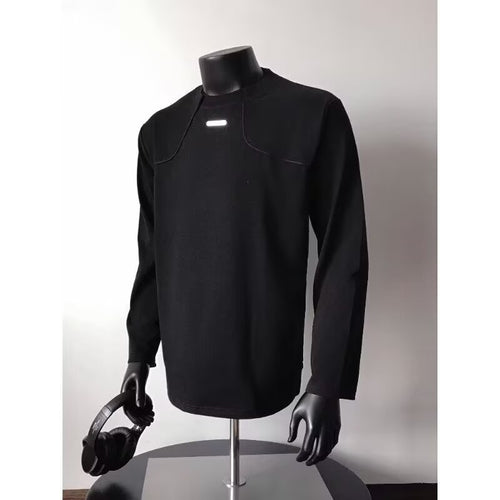 Herren Langärmeliges Urbanes Sweatshirt mit strukturierter Schulterpasse und Stehkragen Drune