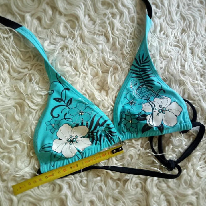 Damen-Bikini-Set mit floralem Design und verstellbaren Trägern Drune